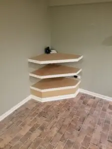 Custom Corner TV Stand Carpentry in Knoxville
